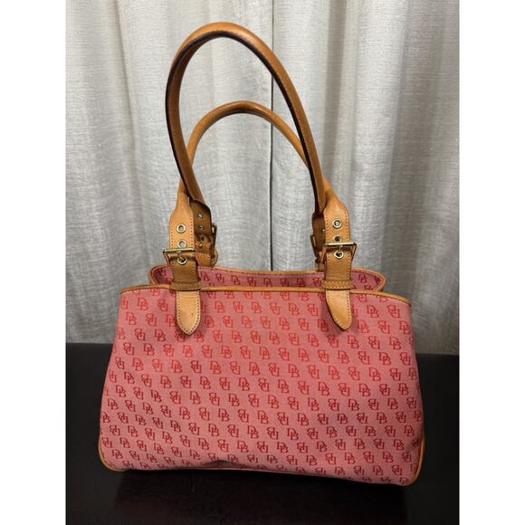 Dooney & Bourke Red Monogram Satchel - Picture 2 of 8